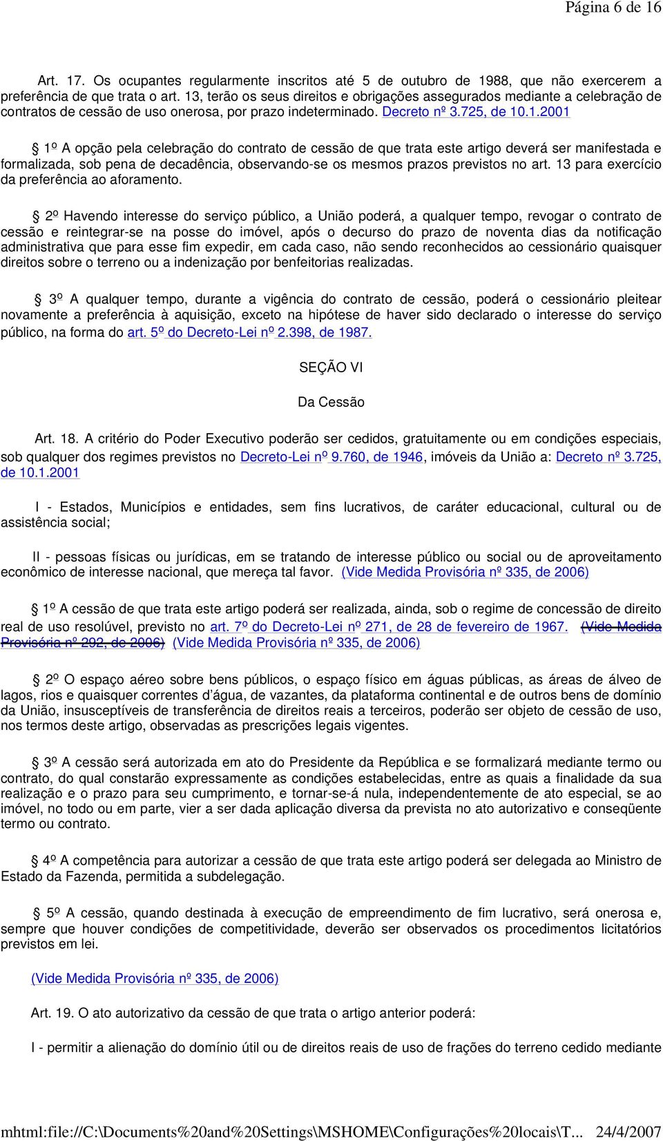 13 para exercício da preferência ao aforamento.