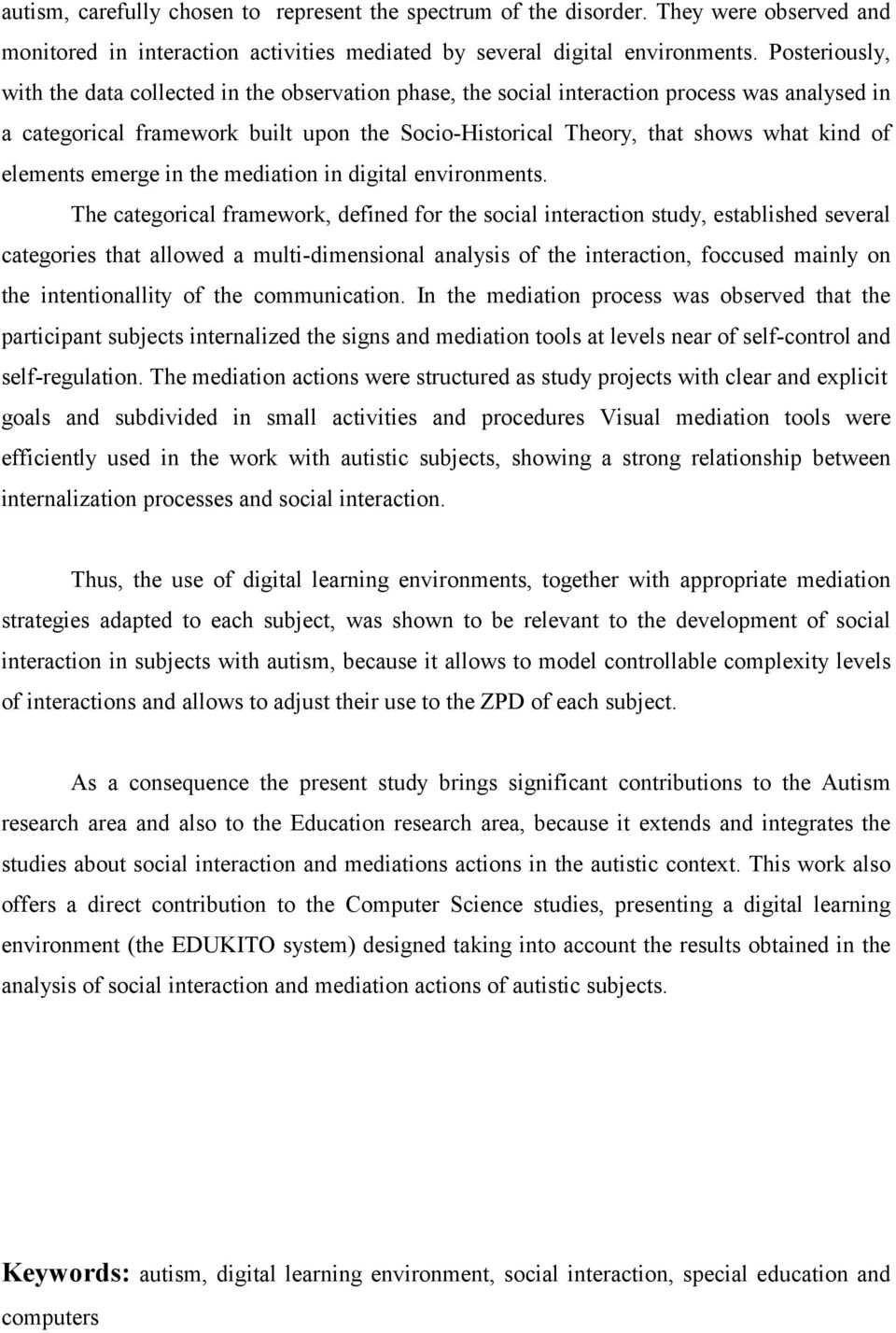 elements emerge in the mediation in digital environments.