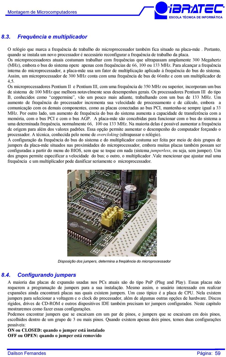 Os microprocessadores atuais costumam trabalhar com frequências que ultrapassam amplamente 300 Megahertz (MHz), embora o bus do sistema opere apenas com frequências de 66, 100 ou 133 MHz.