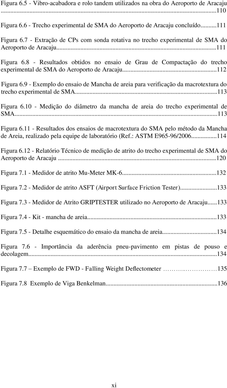 8 - Resultados obtidos no ensaio de Grau de Compactação do trecho experimental de SMA do Aeroporto de Aracaju...112 Figura 6.