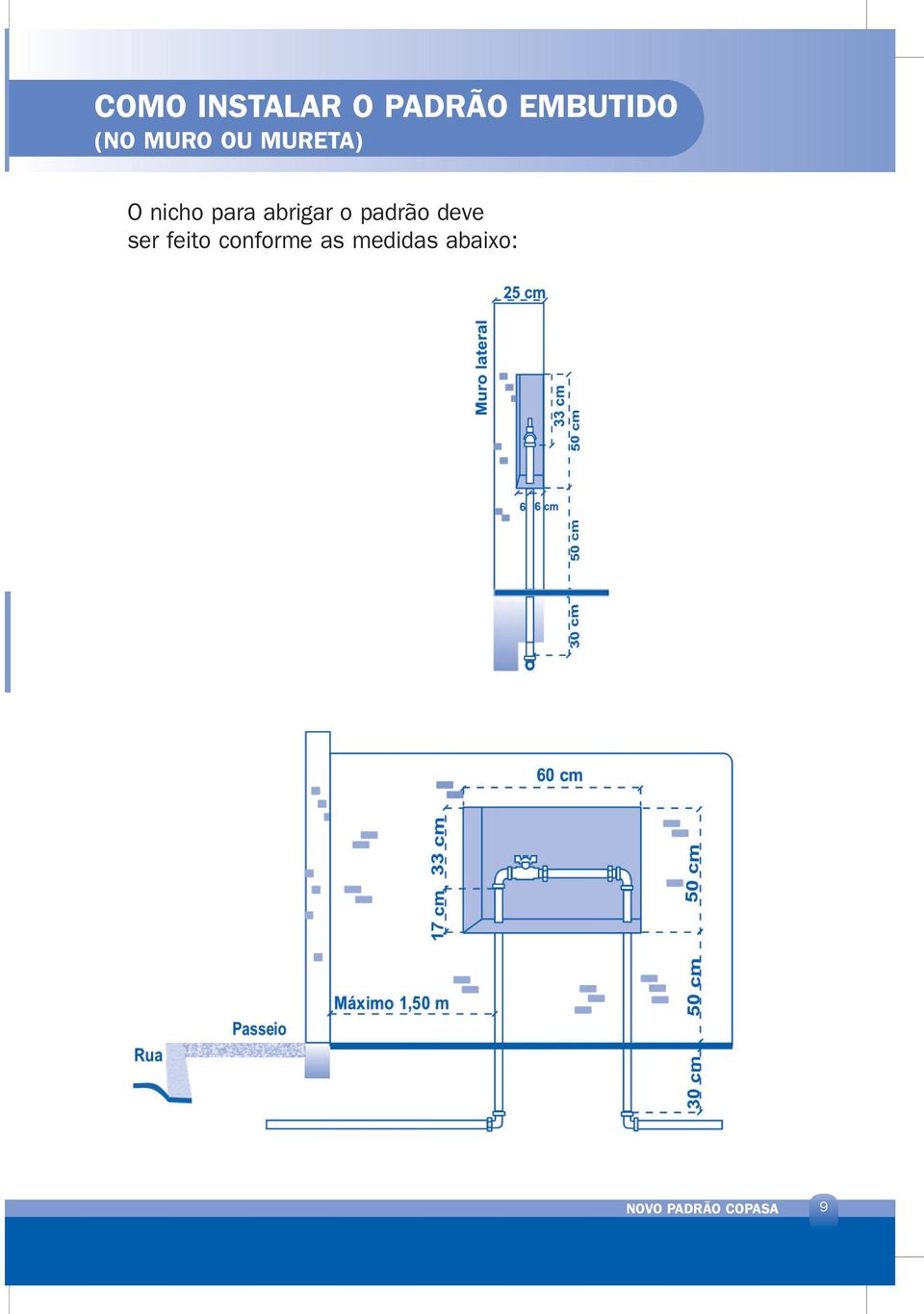 média, com ou sem costura ( 2") 75 cm 00 cm 3 Cotovelo de 90º, de ferro galvanizado ( 2") 03 un 03 un 4 Registro de esfera macho/fêmea, borboleta, em latão ( 2") (veja especificação adicional) 0 un 0