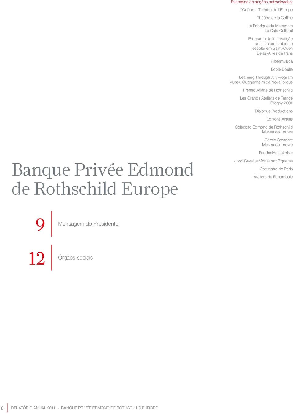 2001 Dialogue Productions Éditions Artulis Colecção Edmond de Rothschild Museu do Louvre Cercle Cressent Museu do Louvre Banque Privée Edmond de Rothschild Europe Fundación Jakober