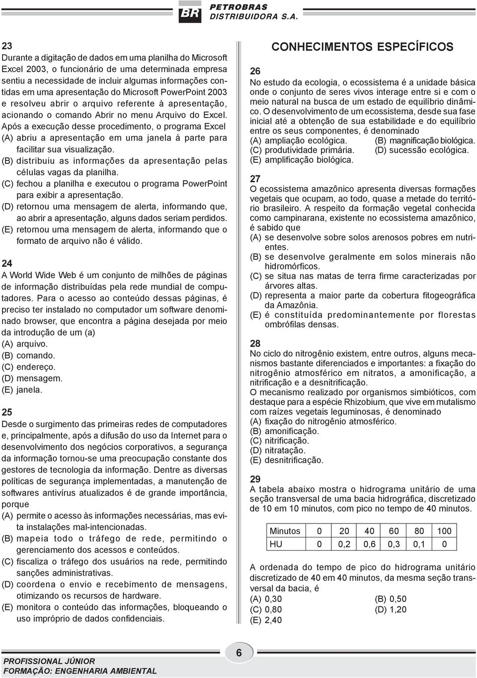 Após a execução desse procedimento, o programa Excel (A) abriu a apresentação em uma janela à parte para facilitar sua visualização.