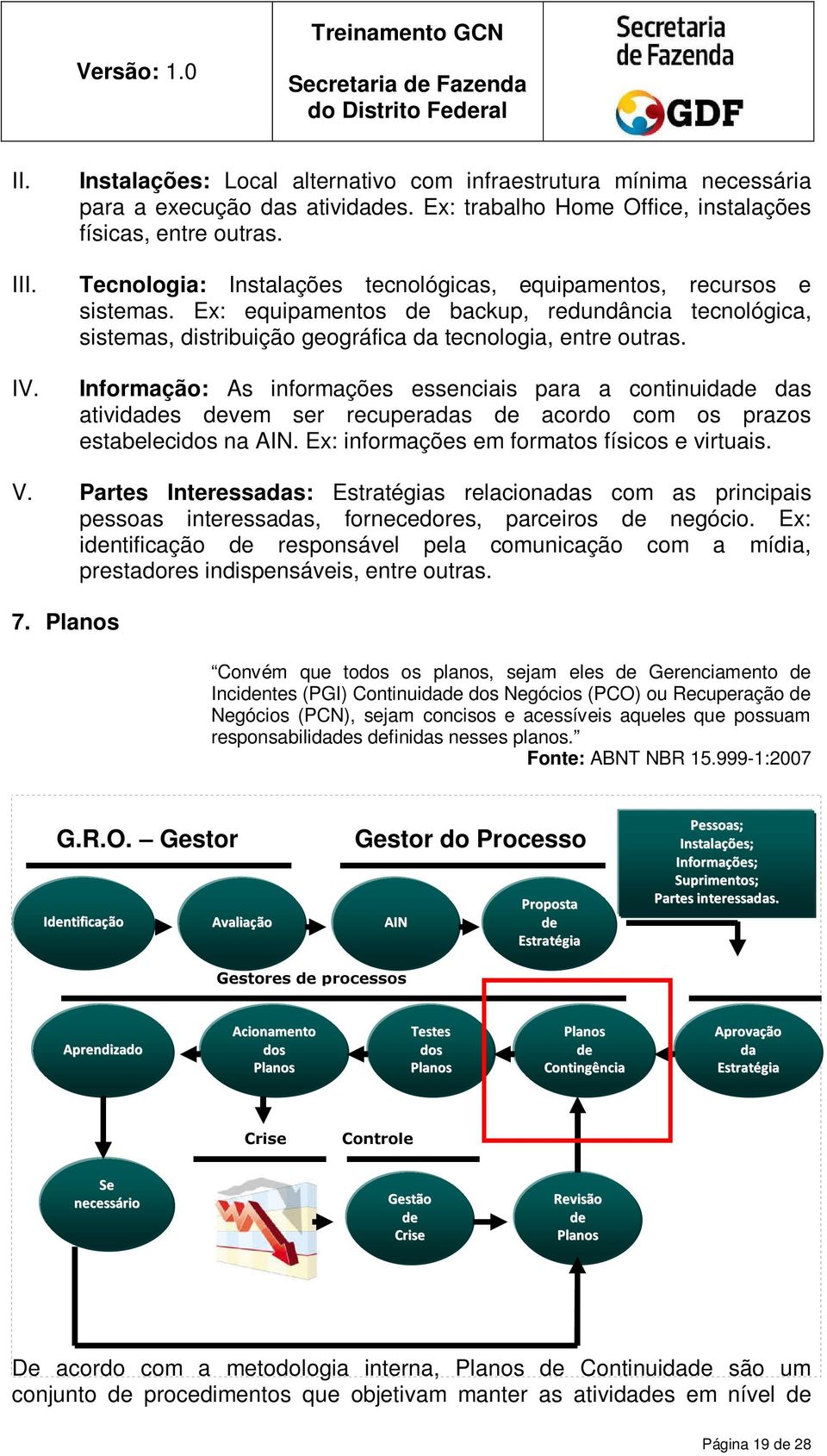 Ex: equipamentos backup, redundância tecnológica, sistemas, distribuição geográfica da tecnologia, entre outras.