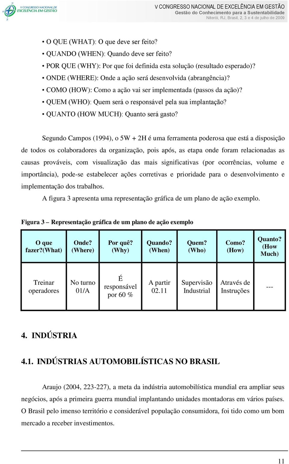 QUANTO (HOW MUCH): Quanto será gasto?