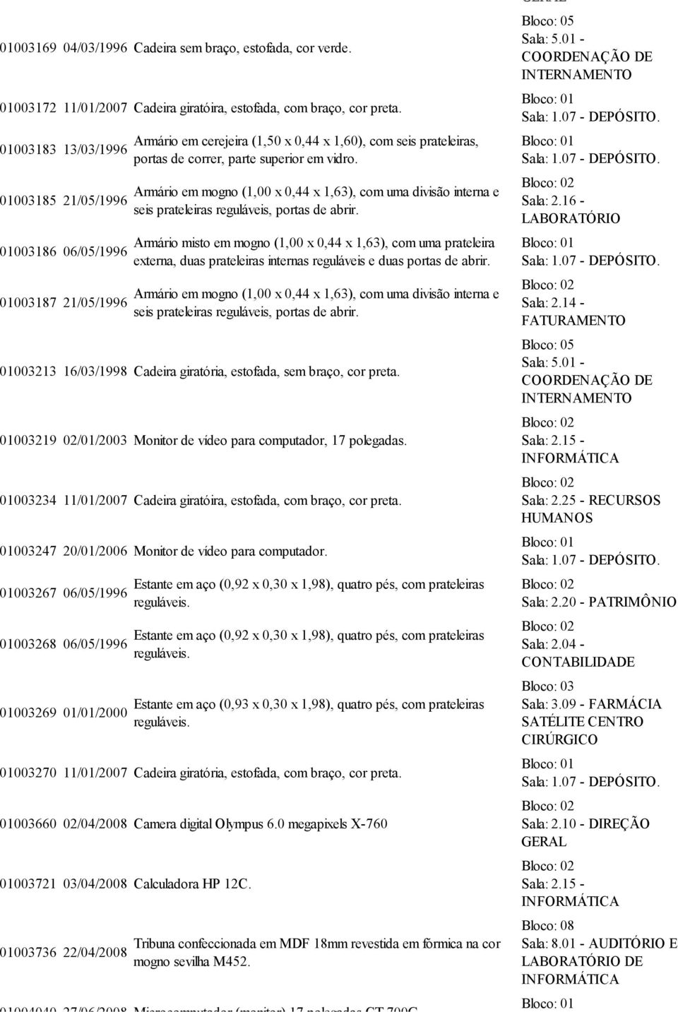 Armário em mogno (1,00 x 0,44 x 1,63), com uma divisão interna e seis prateleiras reguláveis, portas de abrir.