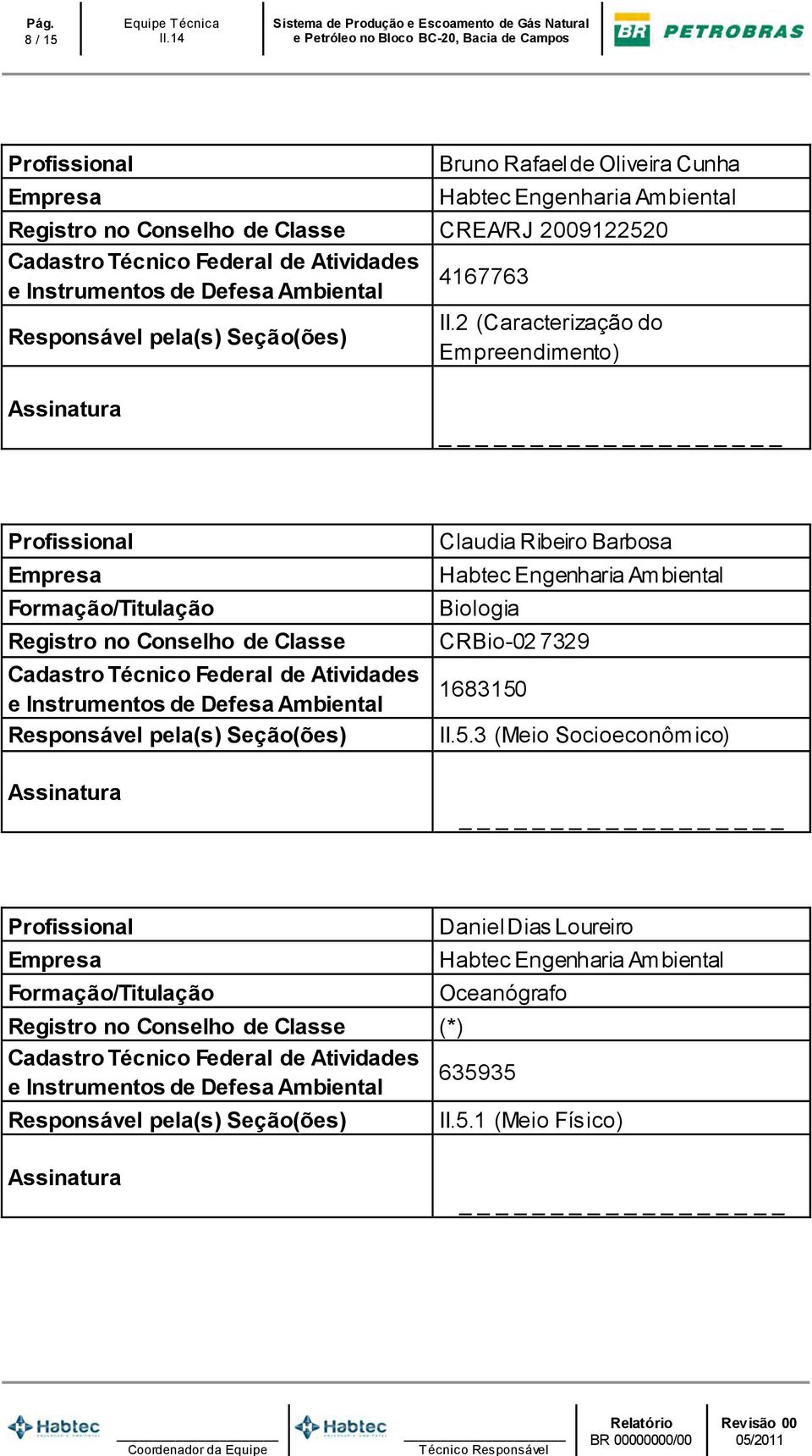 2 (Caracterização do Empreendimento) _ Claudia Ribeiro Barbosa Registro no Conselho de Classe