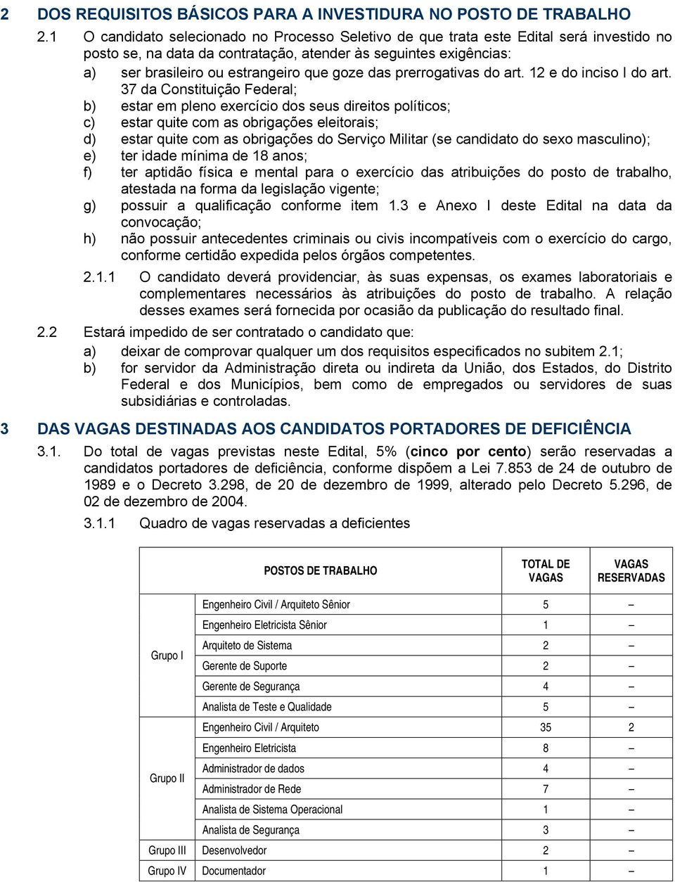 das prerrogativas do art. 12 e do inciso I do art.