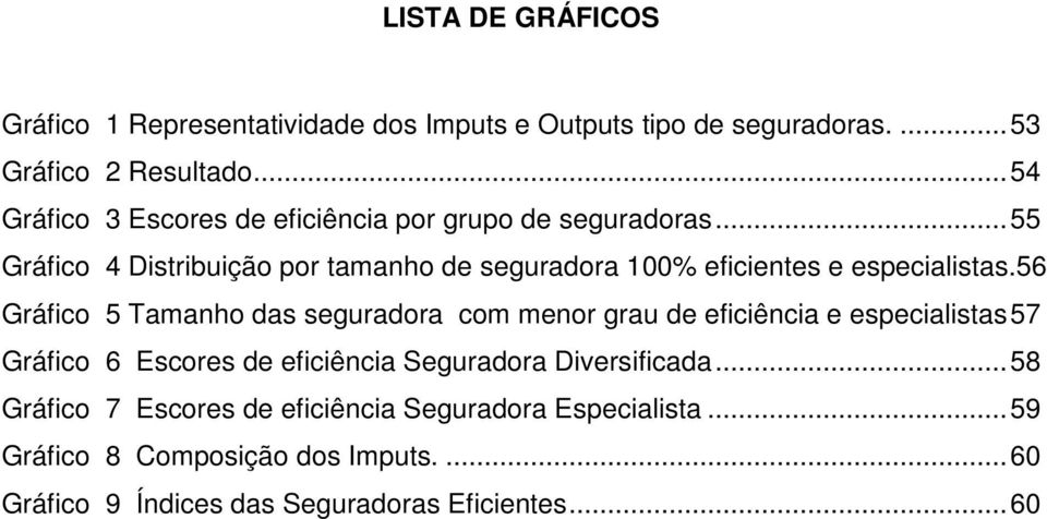 .. 55 Gráfico 4 Distribuição por tamanho de seguradora 100% eficientes e especialistas.