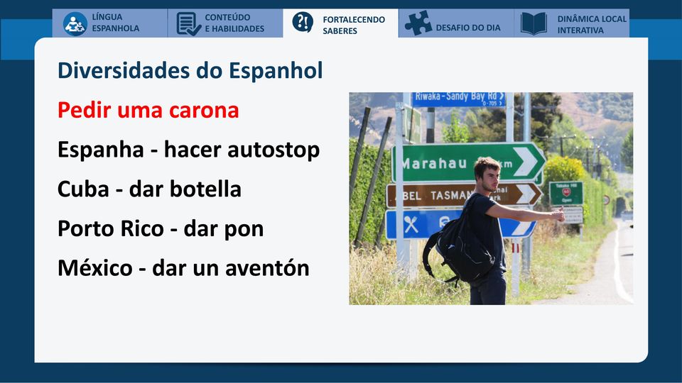 Espanhol Pedir uma carona Espanha - hacer autostop