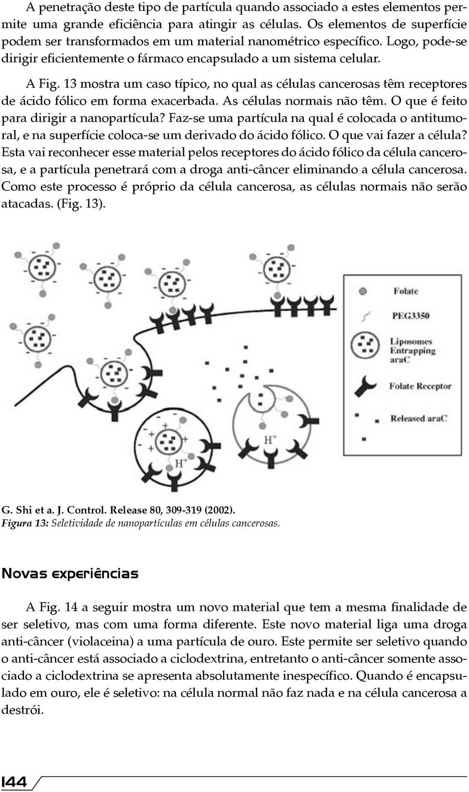 13 mostra um caso típico, no qual as células cancerosas têm receptores de ácido fólico em forma exacerbada. As células normais não têm. O que é feito para dirigir a nanopartícula?