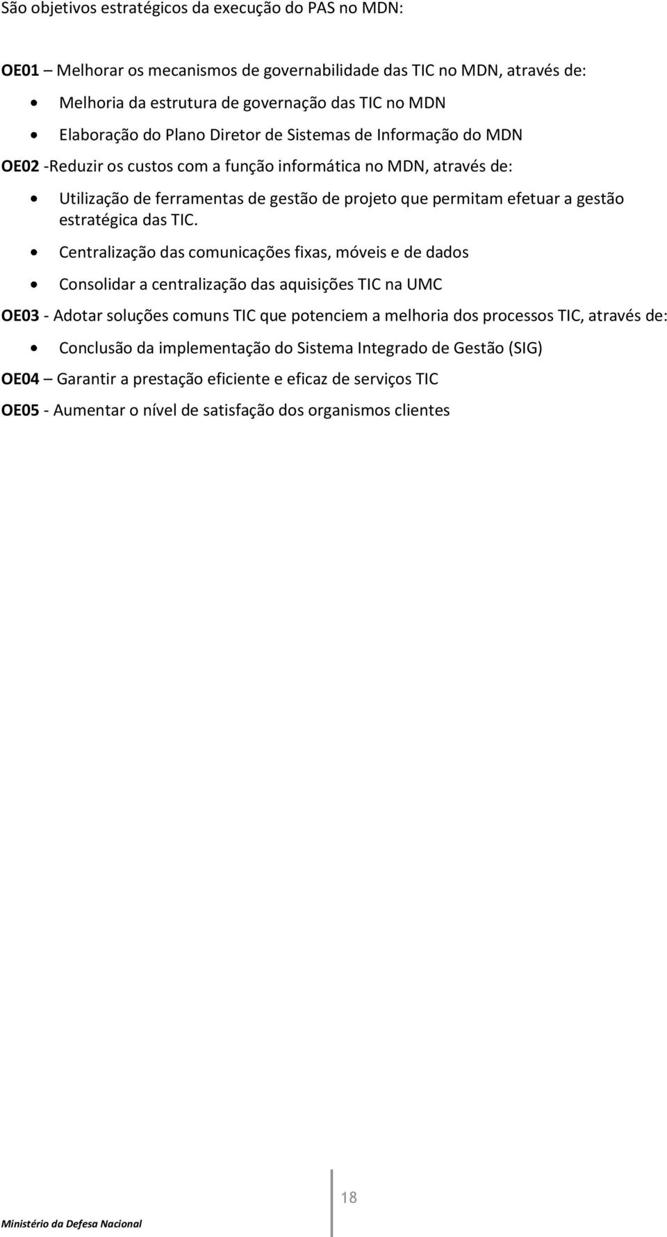 estratégica das TIC.