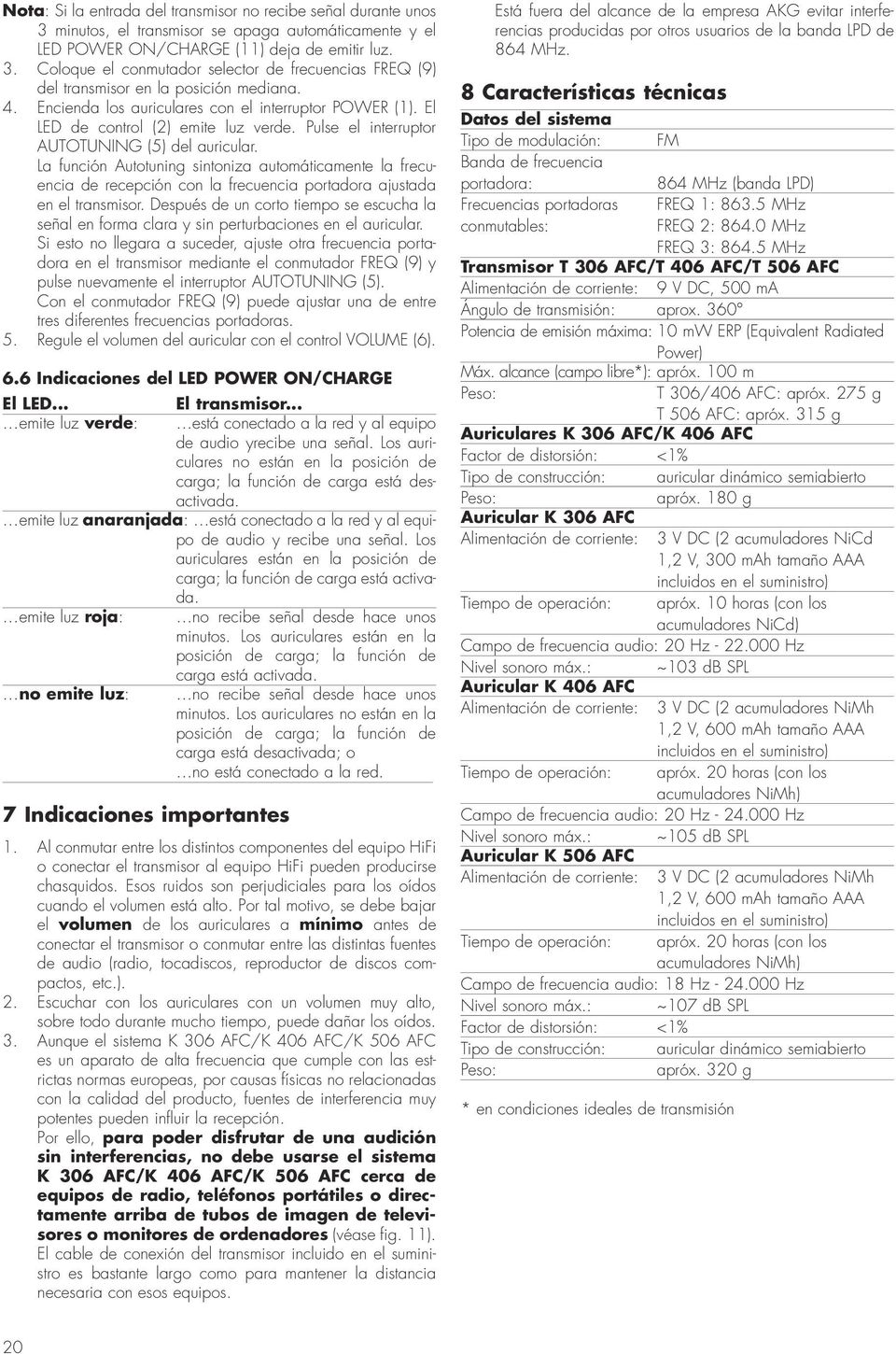 La función Autotuning sintoniza automáticamente la frecuencia de recepción con la frecuencia portadora ajustada en el transmisor.