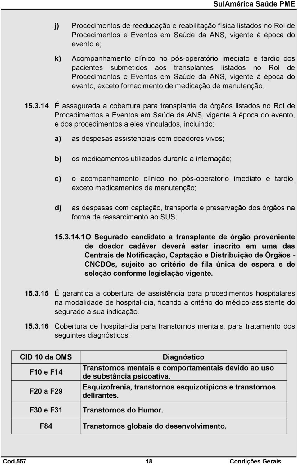 14 É assegurada a cobertura para transplante de órgãos listados no Rol de Procedimentos e Eventos em Saúde da ANS, vigente à época do evento, e dos procedimentos a eles vinculados, incluindo: a) as