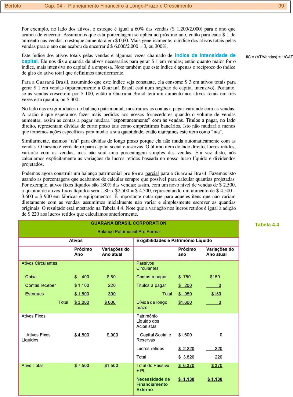 Mais genericamente, o índice dos ativos totais pelas vendas para o ano que acabou de encerrar é $ 6.000/2.000 = 3, ou 300%.