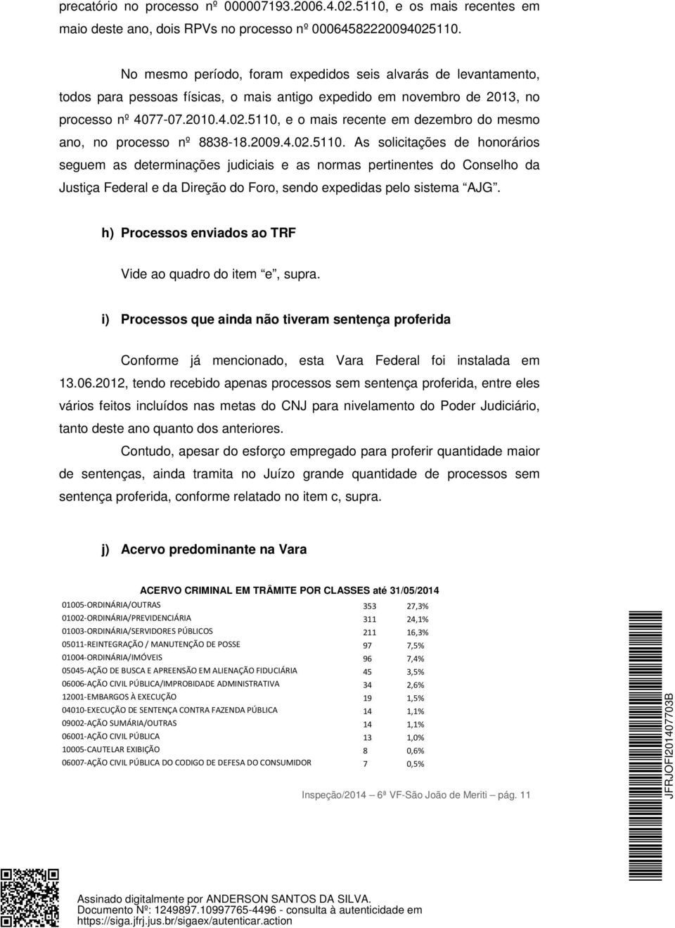 5110, e o mais recente em dezembro do mesmo ano, no processo nº 8838-18.2009.4.02.5110. As solicitações de honorários seguem as determinações judiciais e as normas pertinentes do Conselho da Justiça Federal e da Direção do Foro, sendo expedidas pelo sistema AJG.