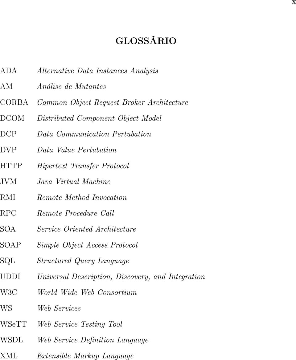 Virtual Machine Remote Method Invocation Remote Procedure Call Service Oriented Architecture Simple Object Access Protocol Structured Query Language Universal