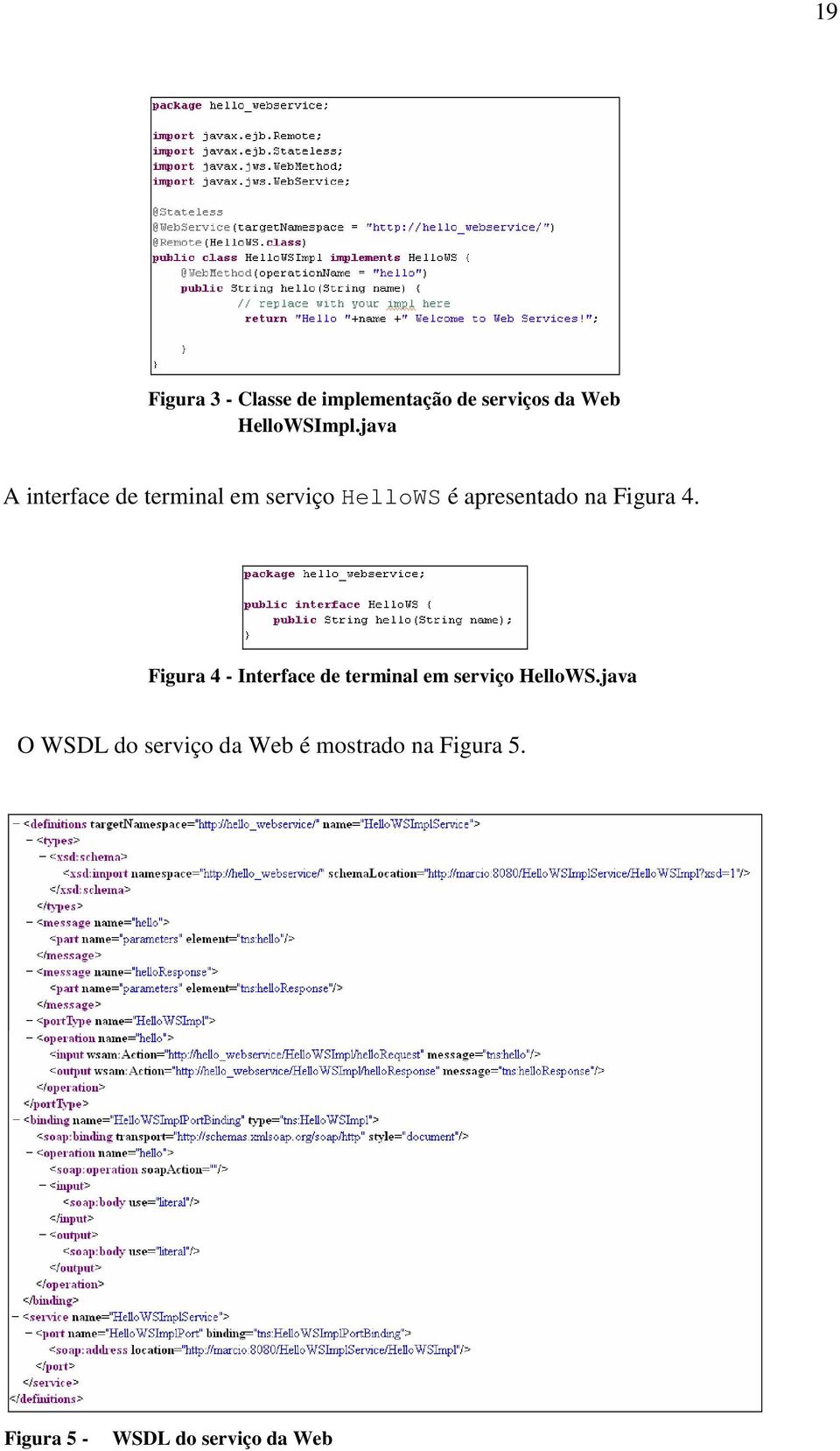 Figura 4. Figura 4 - Interface de terminal em serviço HelloWS.