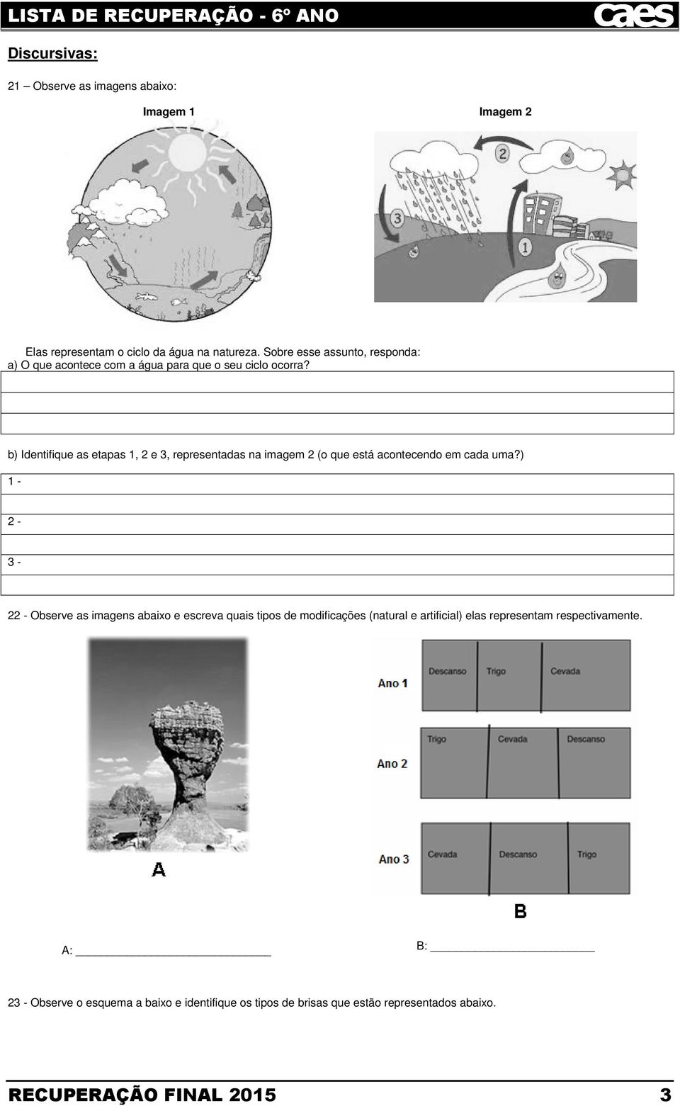 b) Identifique as etapas 1, 2 e 3, representadas na imagem 2 (o que está acontecendo em cada uma?