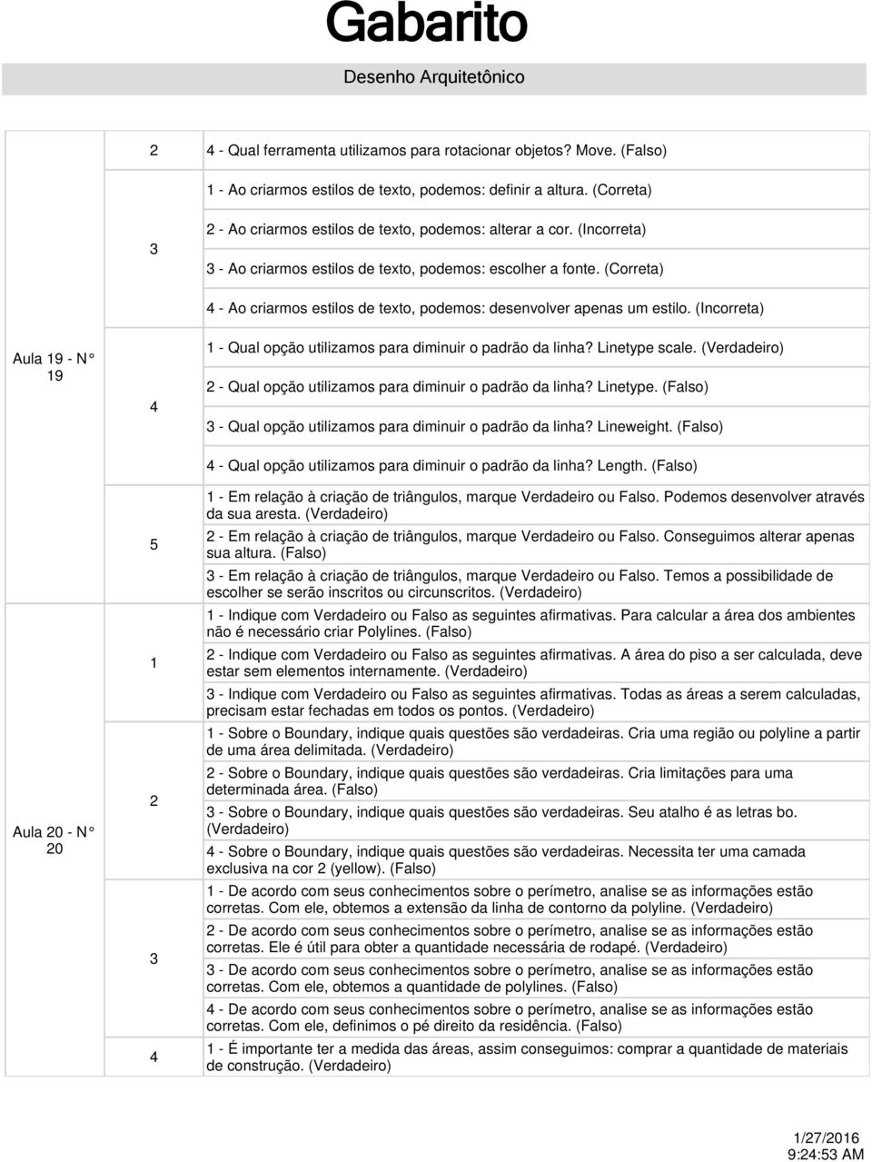 (Incorreta) Aula 9 - N 9 - Qual opção utilizamos para diminuir o padrão da linha? Linetype scale. - Qual opção utilizamos para diminuir o padrão da linha? Linetype. - Qual opção utilizamos para diminuir o padrão da linha? Lineweight.