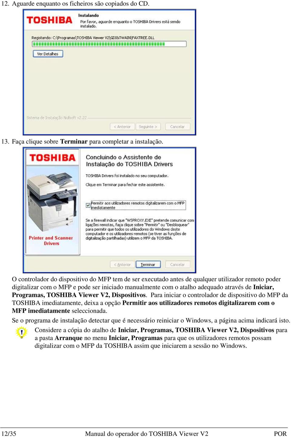 Programas, TOSHIBA Viewer V2, Dispositivos.