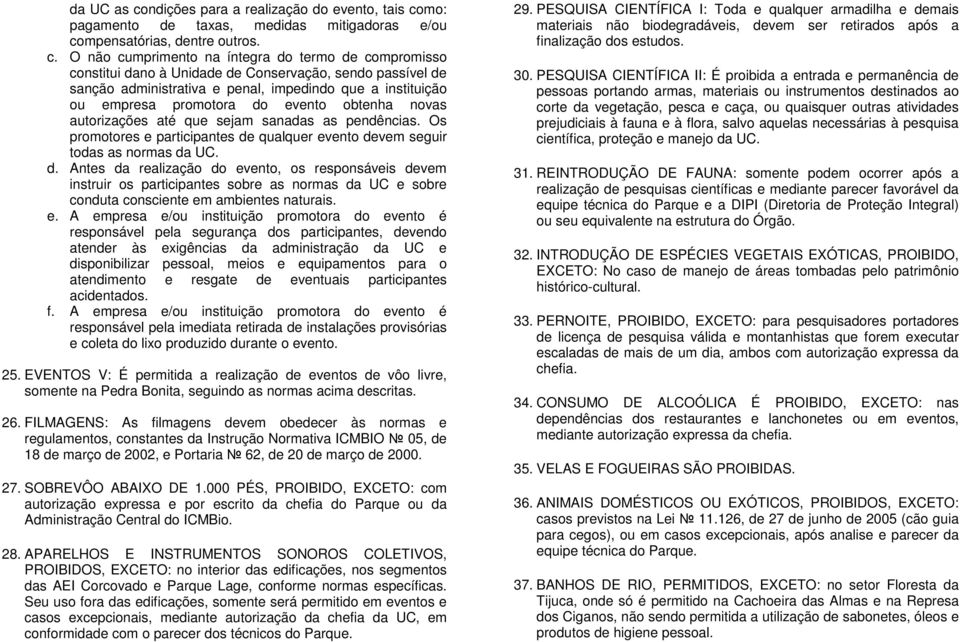 mo: pagamento de taxas, medidas mitigadoras e/ou co