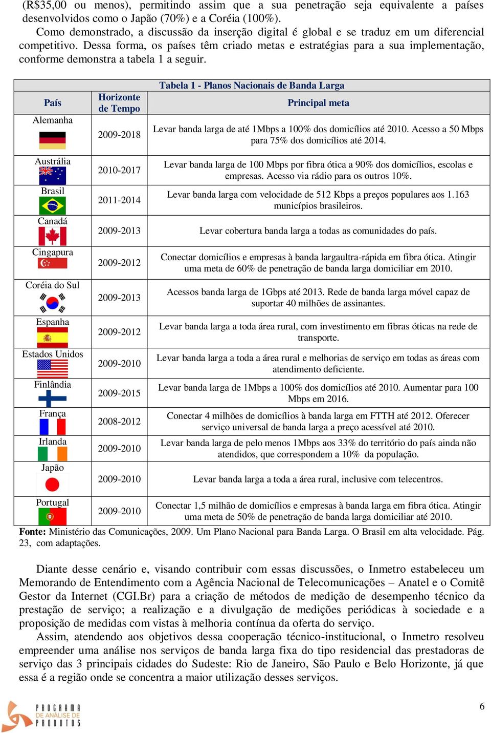 Dessa forma, os países têm criado metas e estratégias para a sua implementação, conforme demonstra a tabela 1 a seguir.