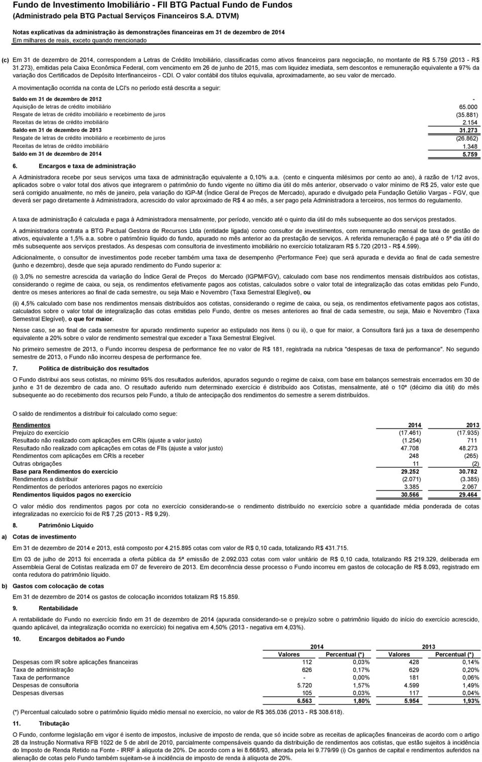 com liquidez imediata, sem descontos e remuneração equivalente a 97% da variação dos Certificados de Depósito Interfinanceiros - CDI O valor contábil dos títulos equivalia, aproximadamente, ao seu