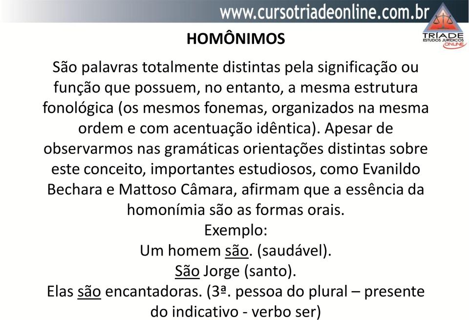 Apesar de observarmos nas gramáticas orientações distintas sobre este conceito, importantes estudiosos, como Evanildo Bechara e