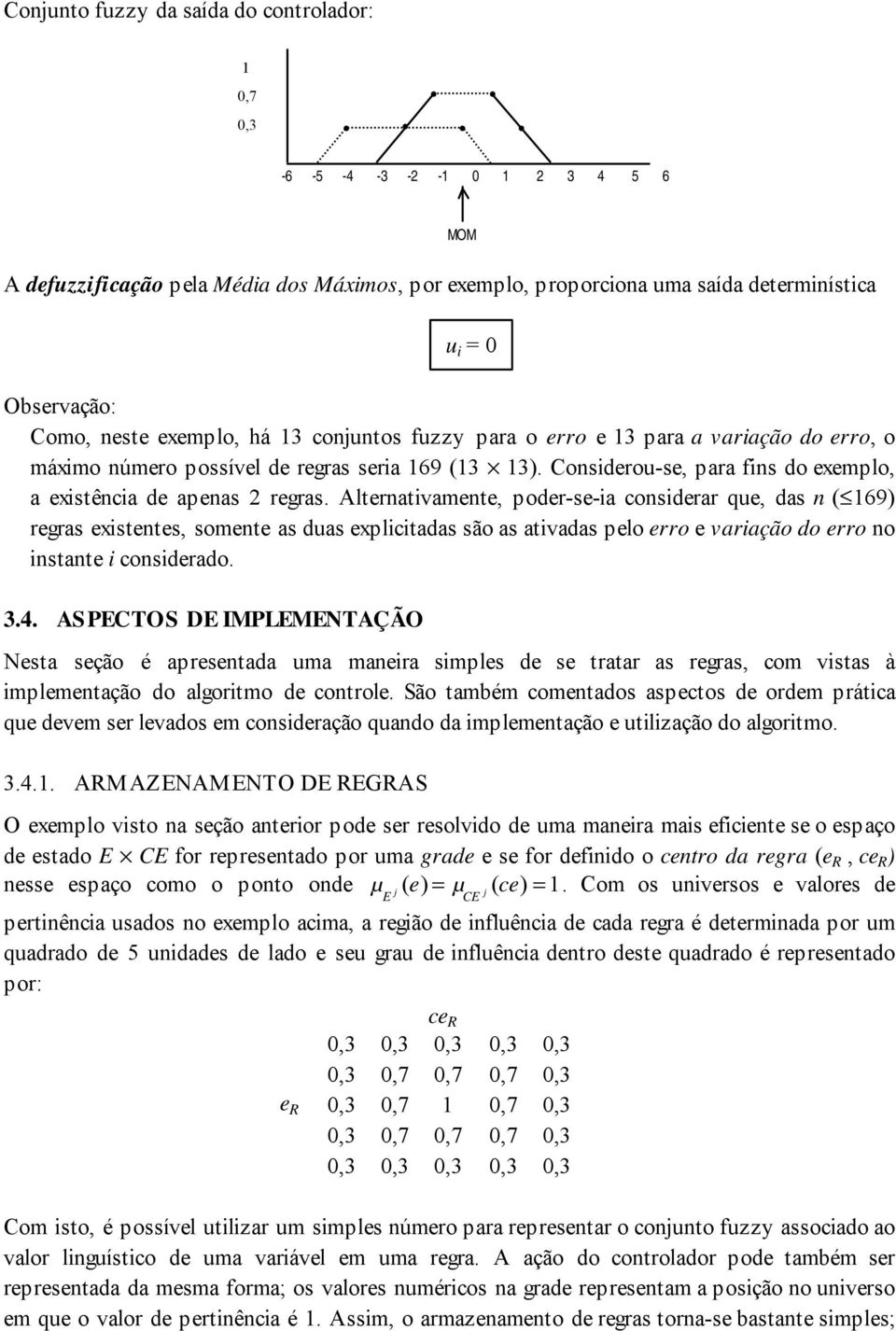 ltrntvmnt, podr-- consdrr qu, ds n 69 rgrs stnts, somnt s dus plctds são s tvds plo rro vrção do rro no nstnt consdrdo. 3.4.