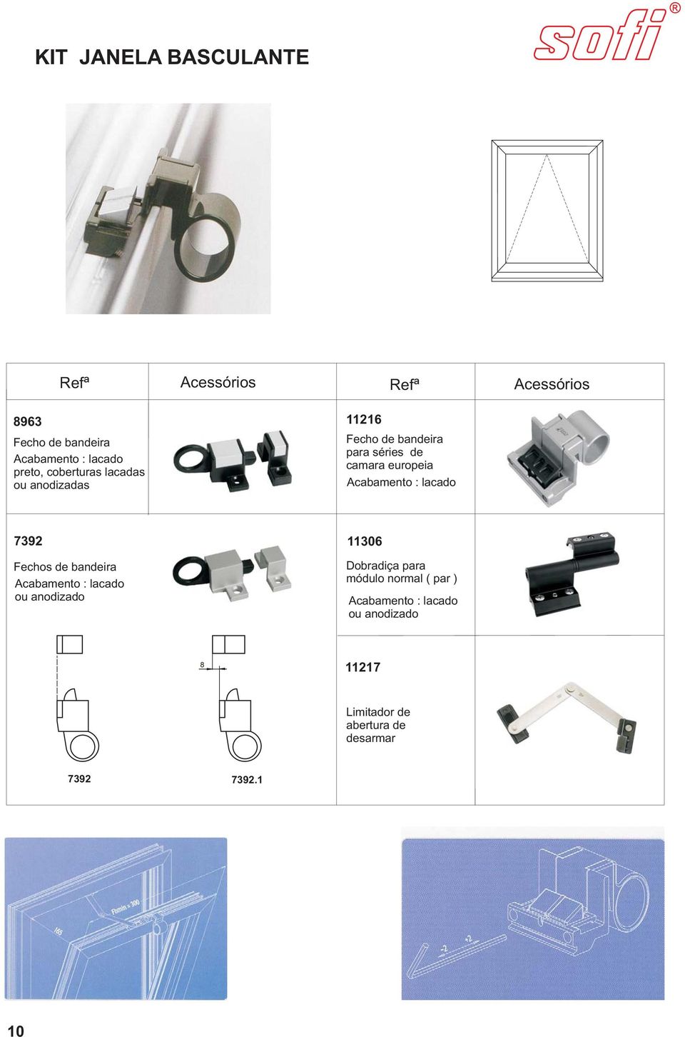 camara europeia 7392 11306 Fechos de bandeira ou anodizado Dobradiça para módulo