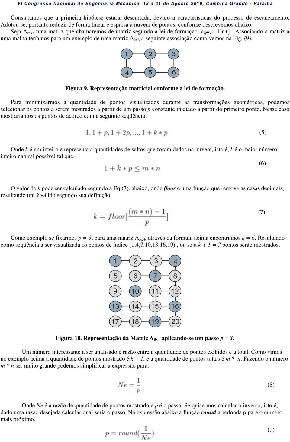 Associando a matriz a uma malha teríamos para um exemplo de uma matriz A 2x3 a seguinte associação como vemos na Fig. (9). Figura 9. Representação matricial conforme a lei de formação.