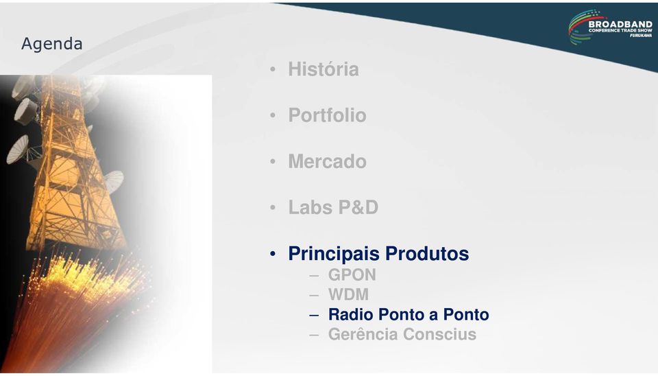 Produtos GPON WDM Radio