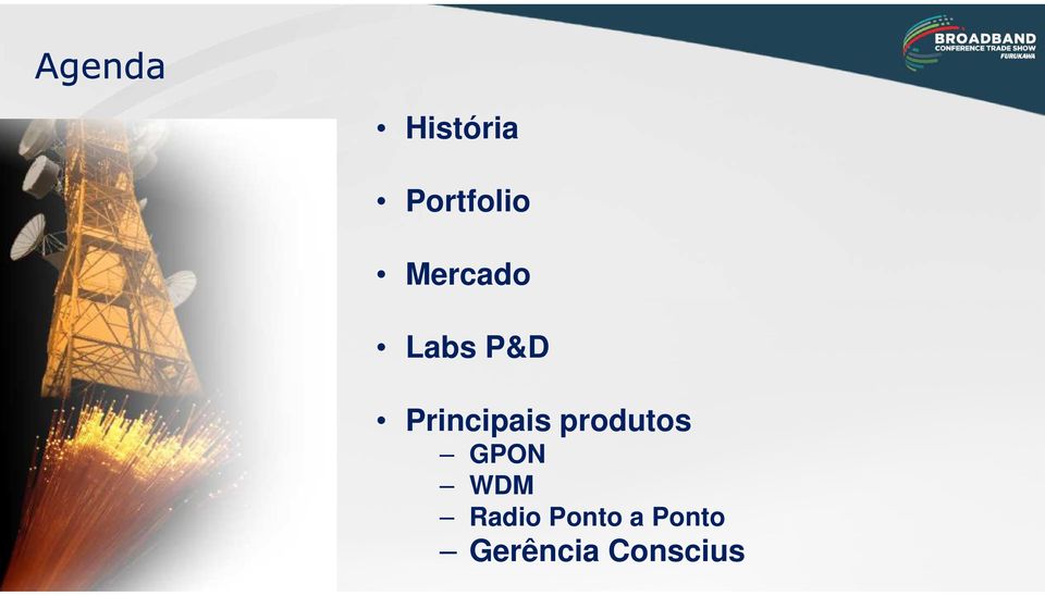 produtos GPON WDM Radio