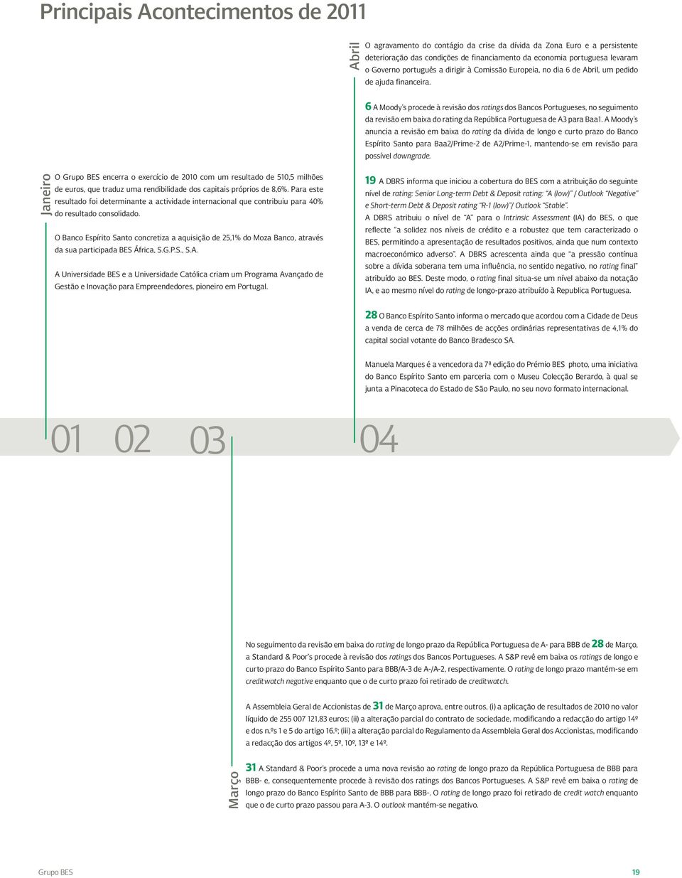 6 A Moody s procede à revisão dos ratings dos Bancos Portugueses, no seguimento da revisão em baixa do rating da República Portuguesa de A3 para Baa1.