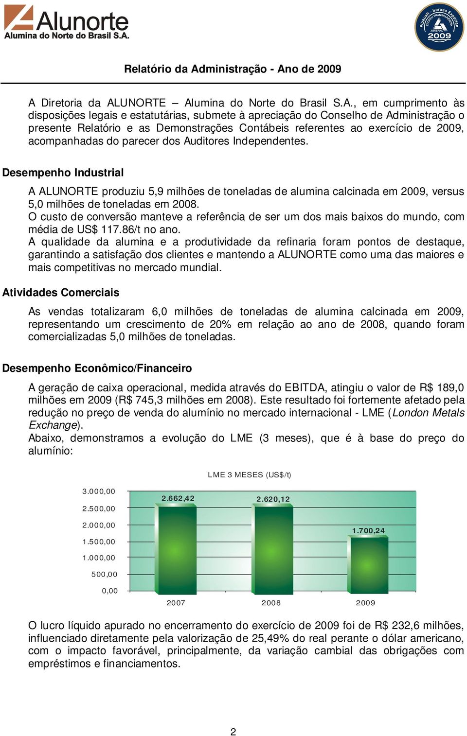 o de 2009 A 