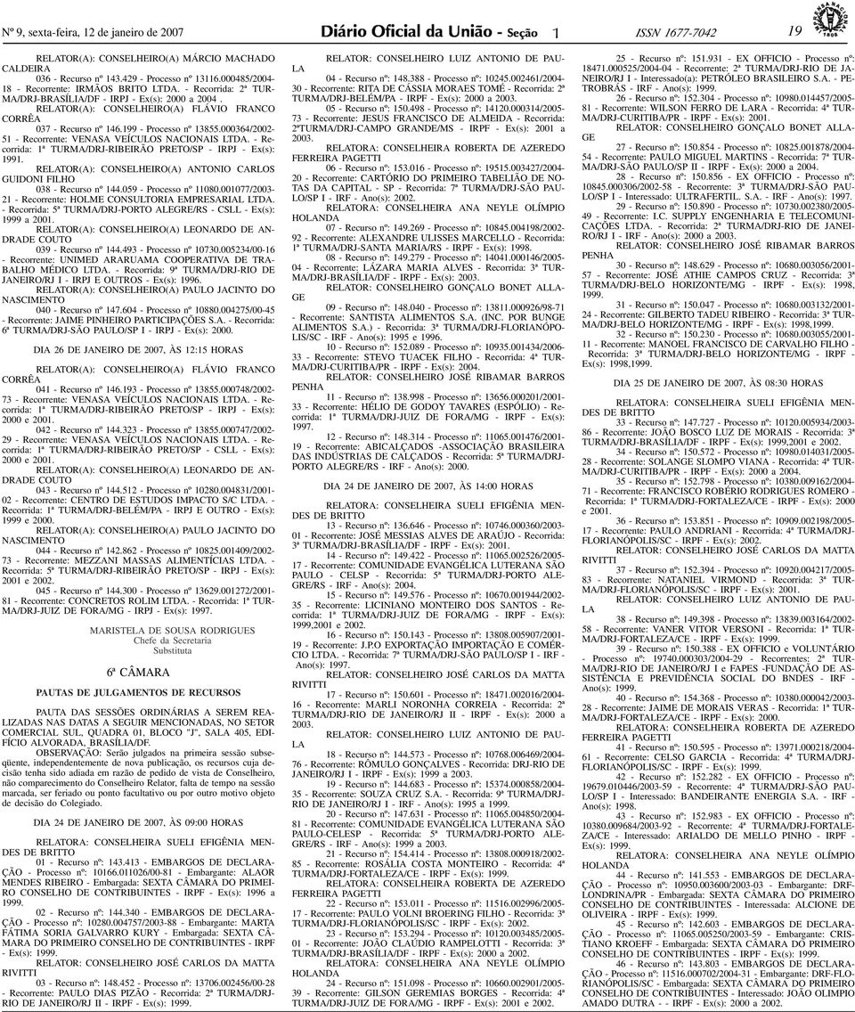 99 - Processo nº 3855.000364/2002-5 - Recorrente: VENASA VEÍCULOS NACIONAIS LTDA. - Recorrida: ª TURMA/DRJ-RIBEIRÃO PRETO/SP - IRPJ - Ex(s): 99.