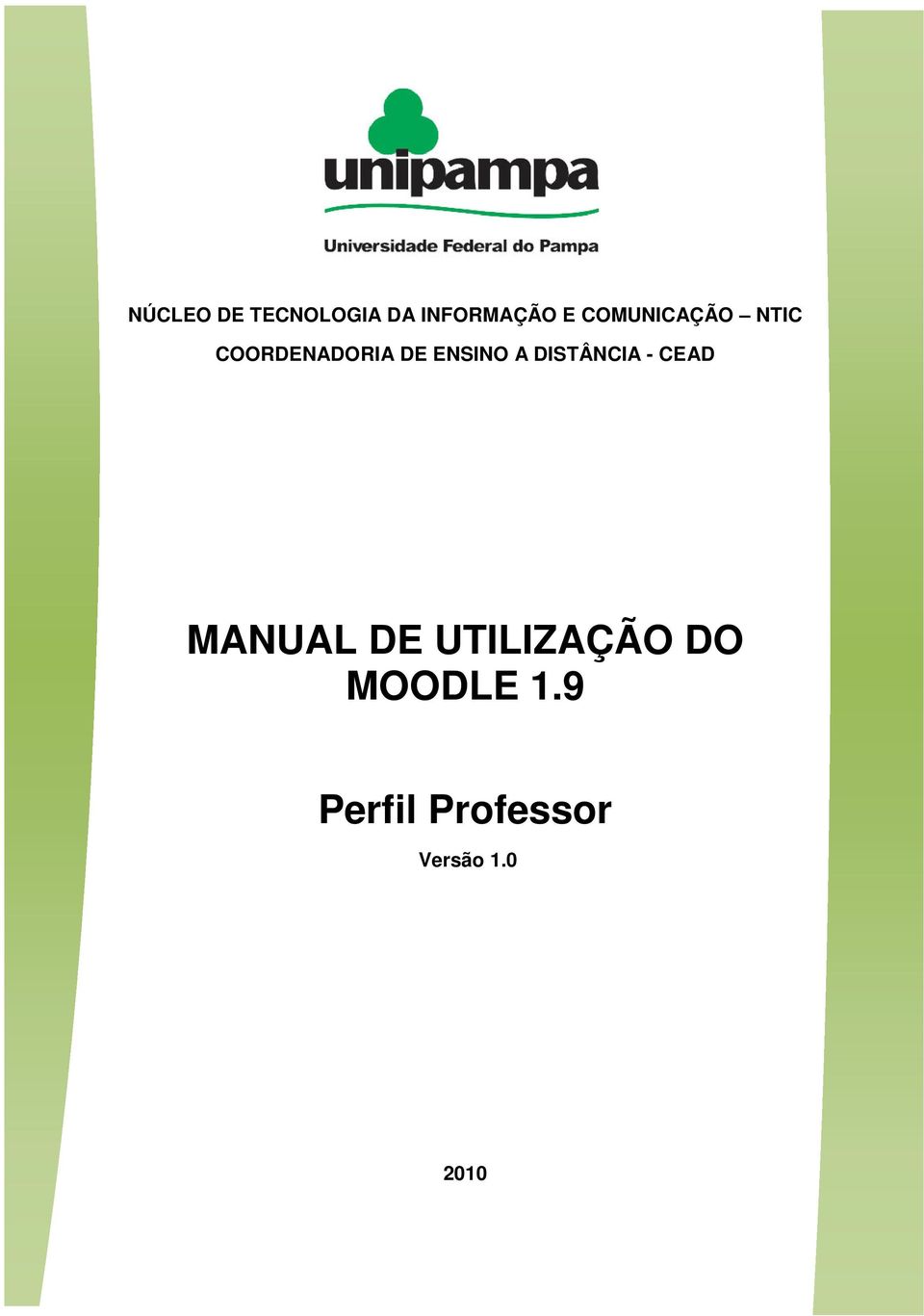 A DISTÂNCIA - CEAD MANUAL DE UTILIZAÇÃO