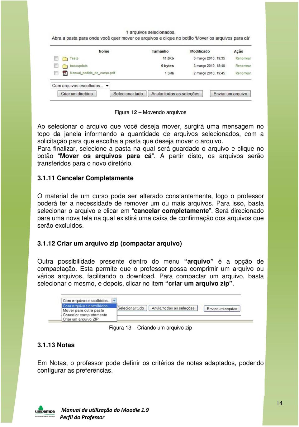 A partir disto, os arquivos serão transferidos para o novo diretório. 3.1.