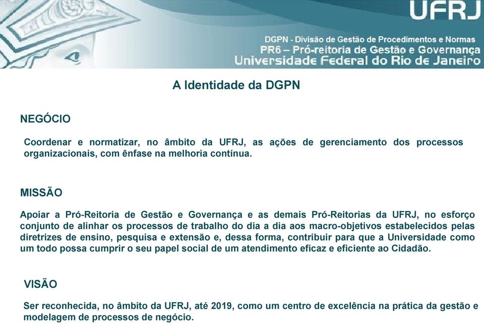 macro-objetivos estabelecidos pelas diretrizes de ensino, pesquisa e extensão e, dessa forma, contribuir para que a Universidade como um todo possa cumprir o seu papel