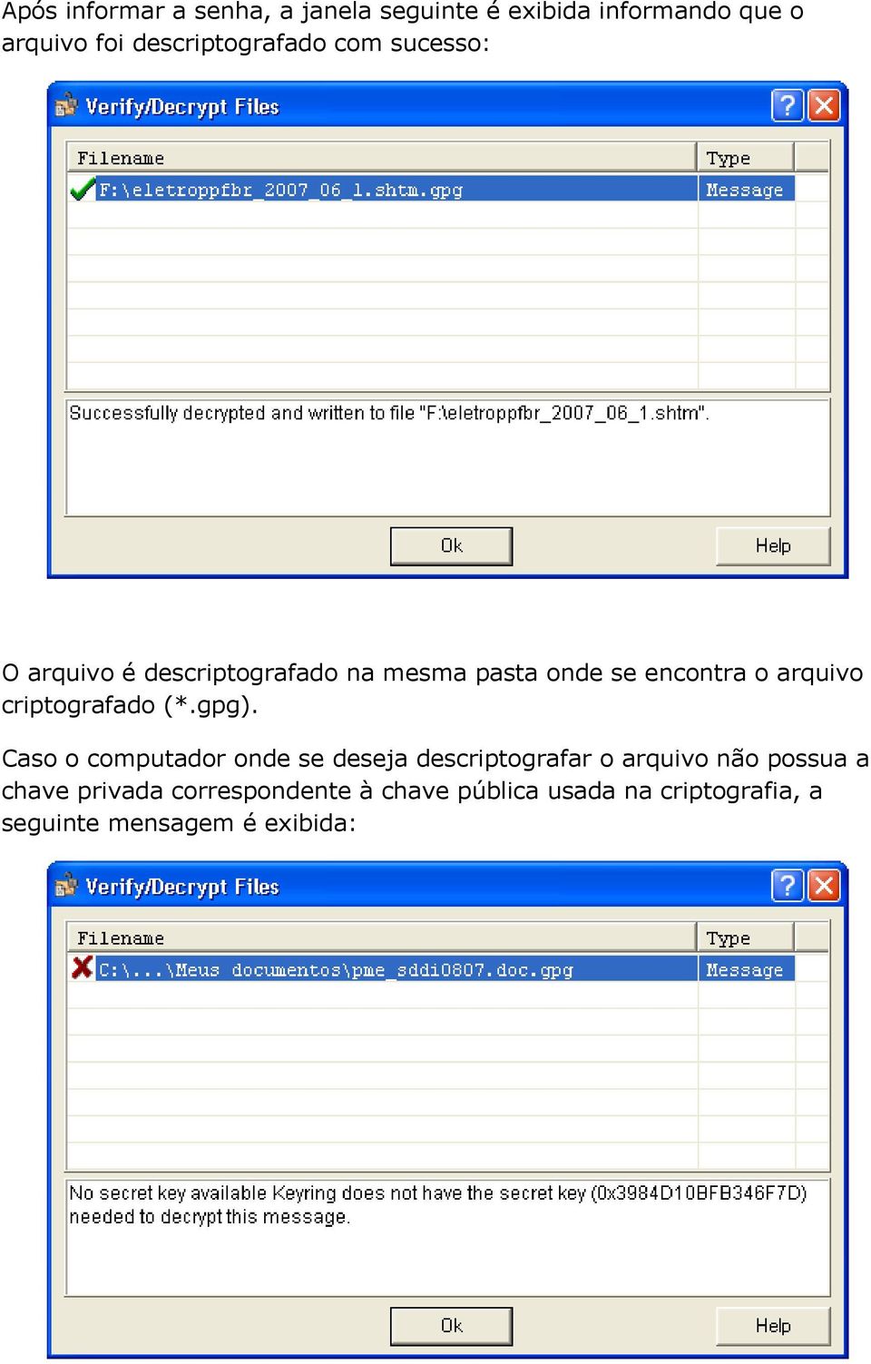 arquivo criptografado (*.gpg).