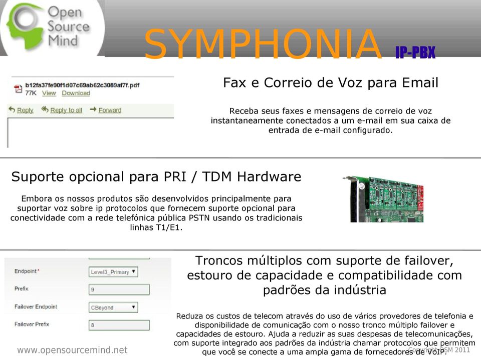 telefónica pública PSTN usando os tradicionais linhas T1/E1.