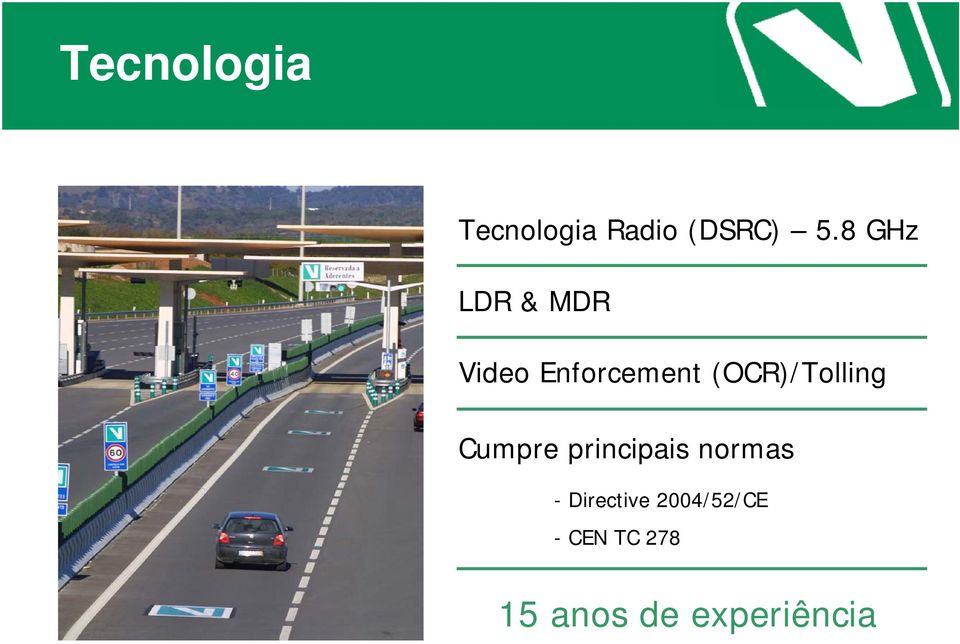 (OCR)/Tolling Cumpre principais normas -