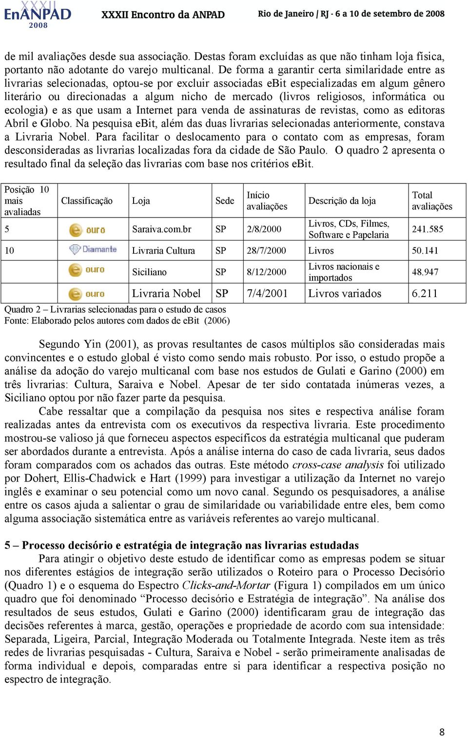 religiosos, informática ou ecologia) e as que usam a Internet para venda de assinaturas de revistas, como as editoras Abril e Globo.