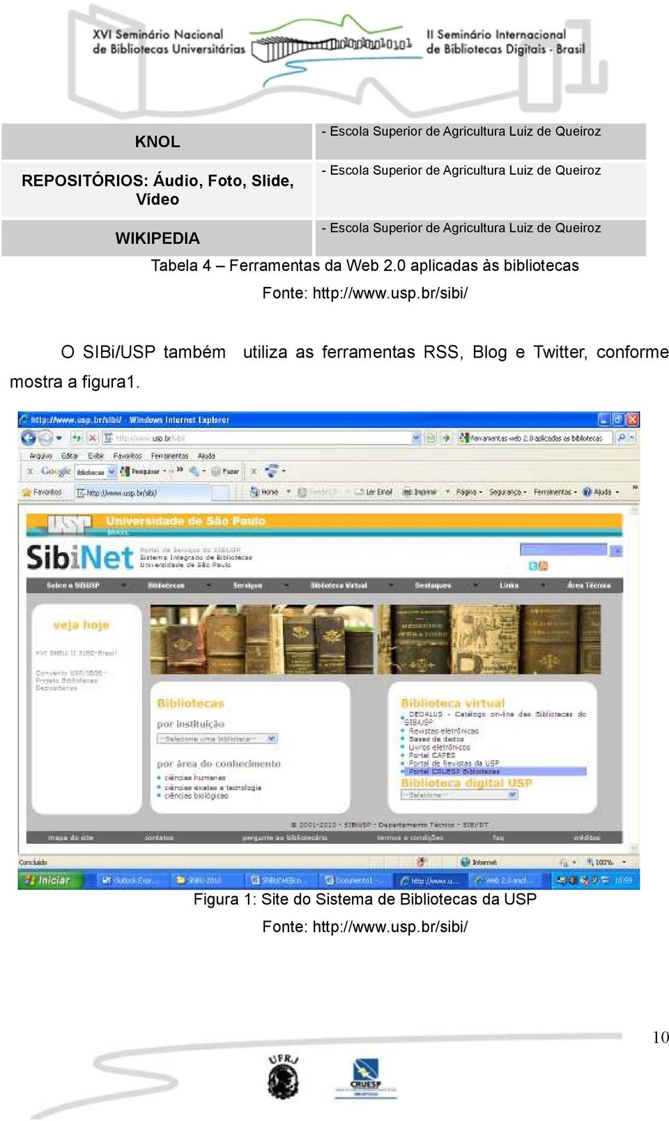 2.0 aplicadas às bibliotecas Fonte: http://www.usp.