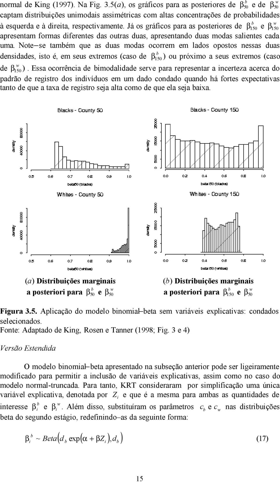 Note- se tamém que as duas modas ocorrem em lados opostos nessas duas densdades, sto é, em seus extremos caso de β 50 ) ou próxmo a seus extremos caso de β 50 ).