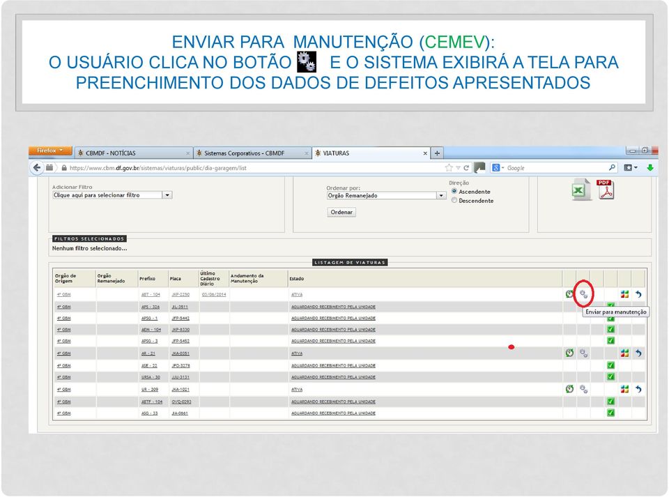 EXIBIRÁ A TELA PARA PREENCHIMENTO