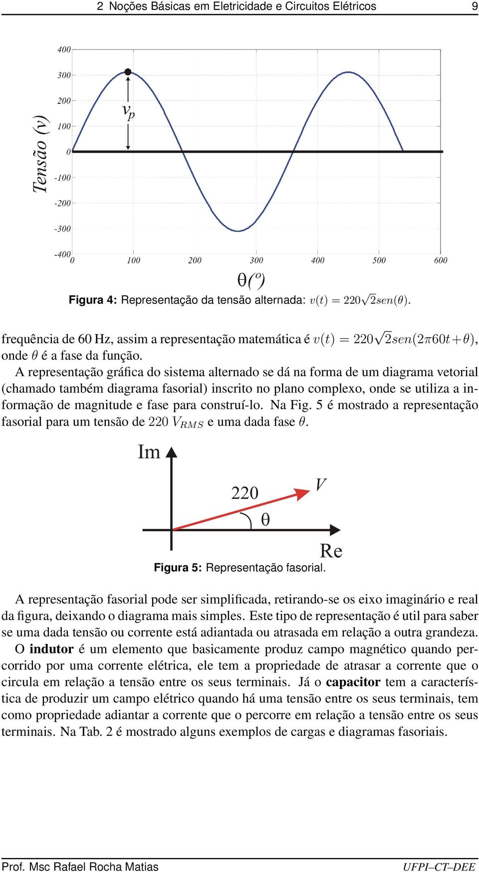 A representação gráfica do sistema alternado se dá na forma de um diagrama vetorial (chamado também diagrama fasorial) inscrito no plano complexo, onde se utiliza a informação de magnitude e fase