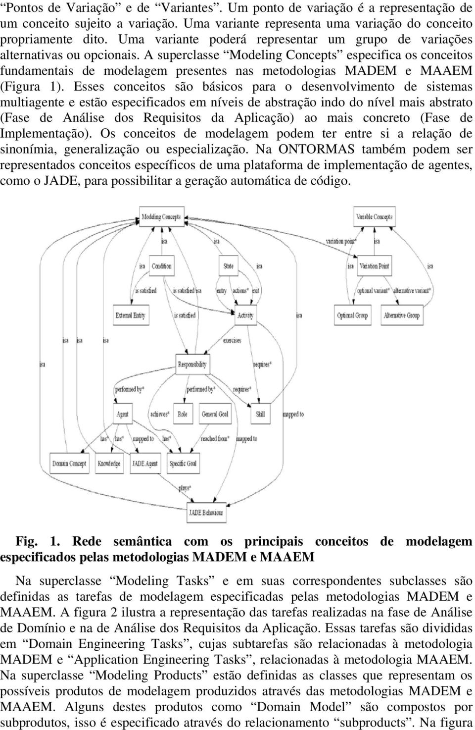 A superclasse Modeling Concepts especifica os conceitos fundamentais de modelagem presentes nas metodologias MADEM e MAAEM (Figura 1).