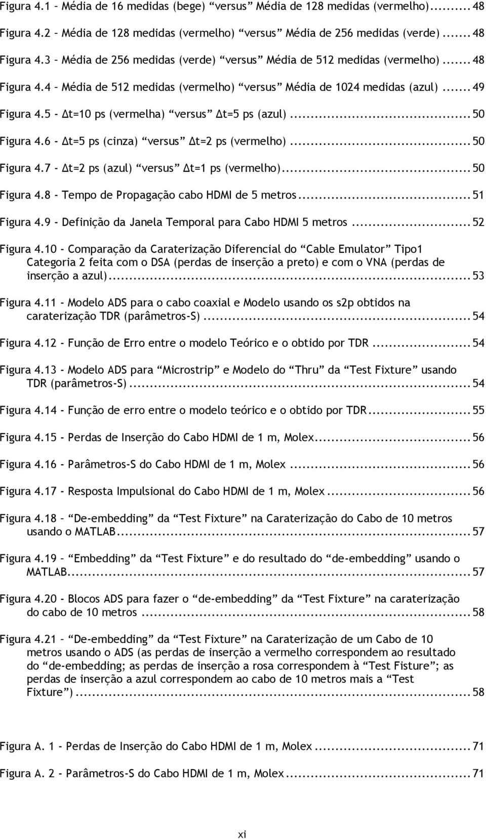 6 - t=5 ps (cinza) versus t=2 ps (vermelho)... 50 Figura 4.7 - t=2 ps (azul) versus t=1 ps (vermelho)... 50 Figura 4.8 - Tempo de Propagação cabo HDMI de 5 metros... 51 Figura 4.